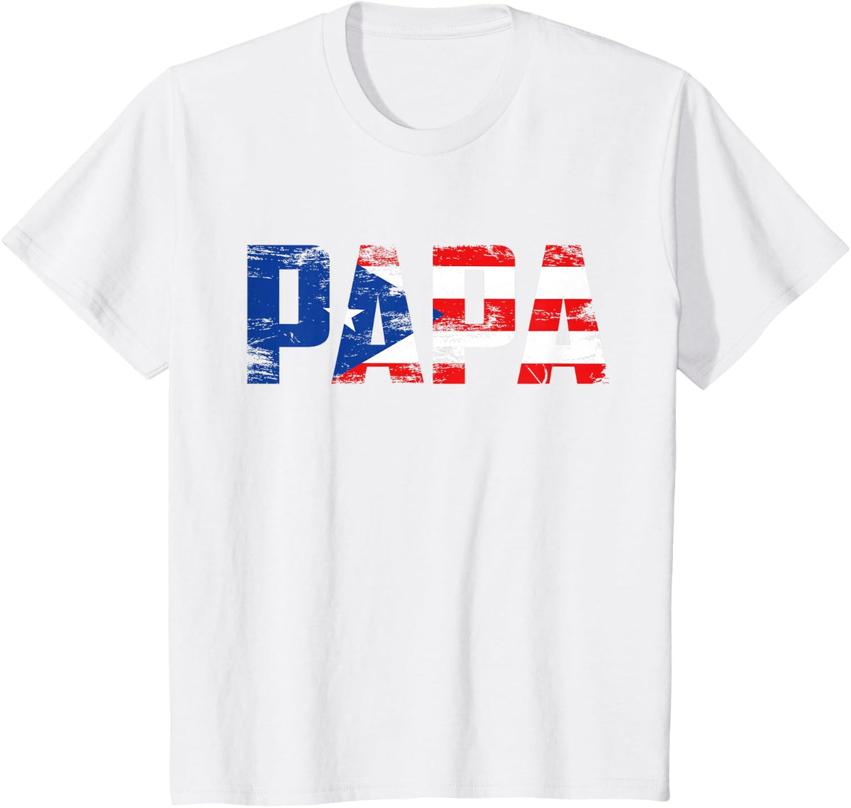 Papa Puerto Rico Flag Pride Fathers Day Puerto Rican Men T-Shirt - White