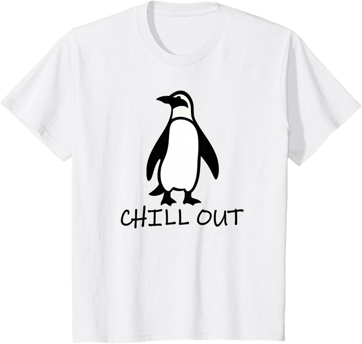 Cute Funny chill Out Penguin T-Shirt - White