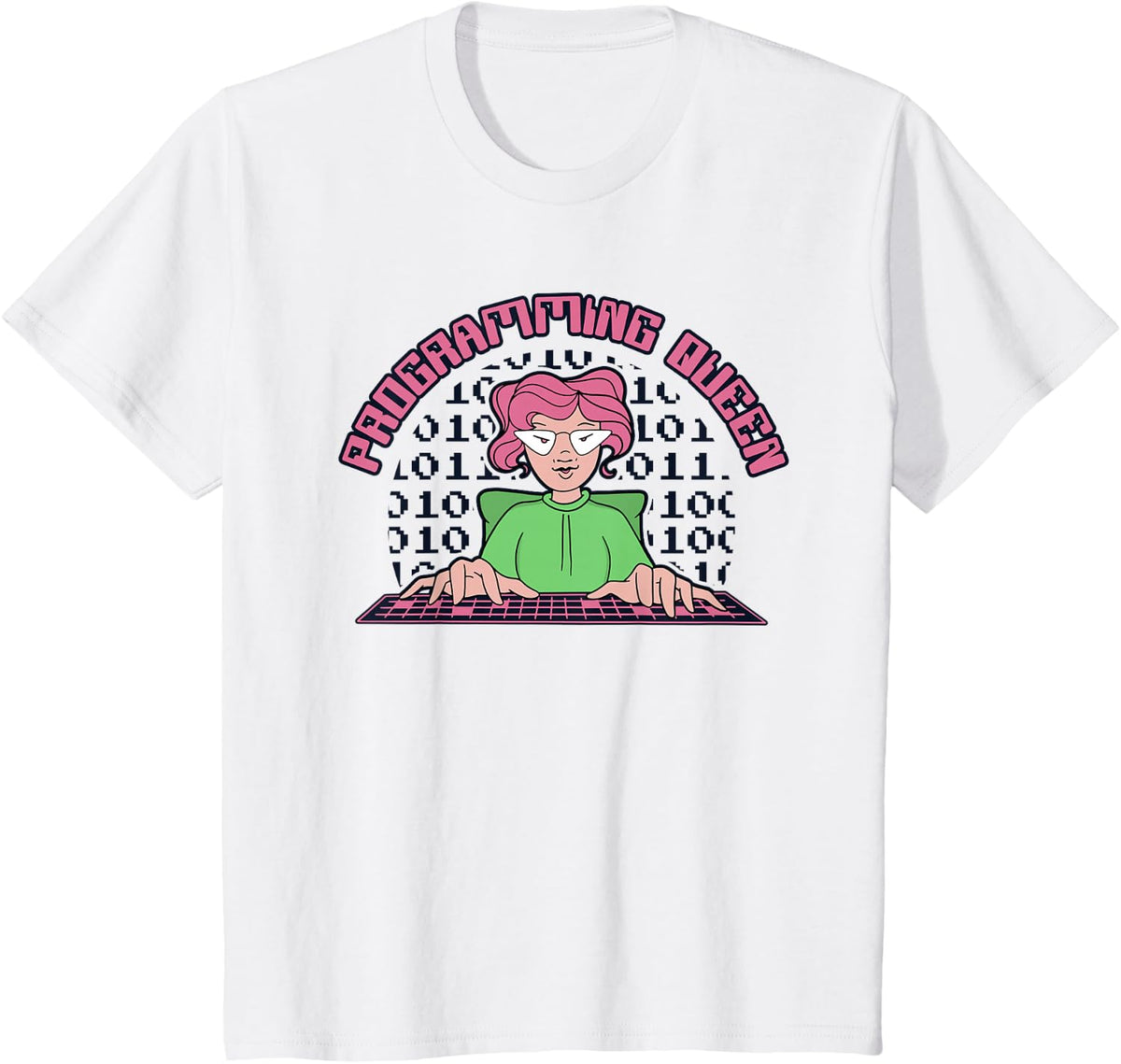 Programming Queen Software Developer Programmer T-Shirt - White