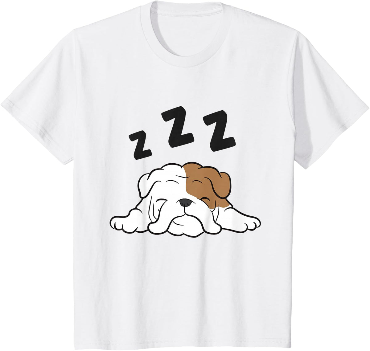 English Bulldog Tired Pajama Cute English Bulldog T-Shirt - White