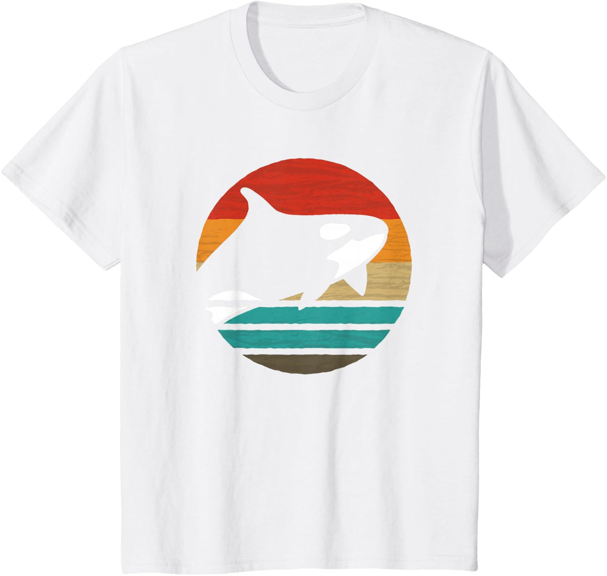 Orca Retro Style Vintage T-Shirt - White
