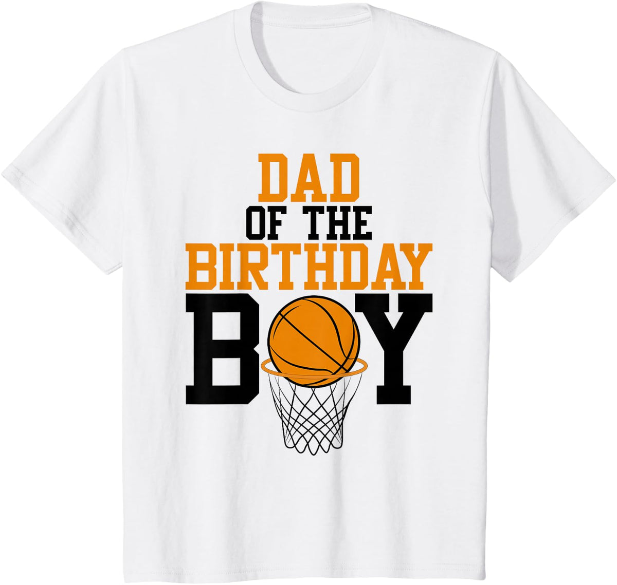 Dad of The Birthday Boy Basketball Family Birthday T-Shirt - White