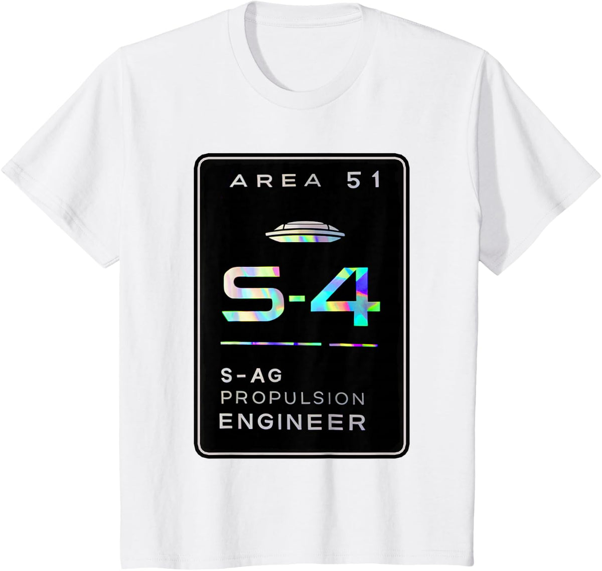 Conceptual Area 51 Area S4 Anti-Gravity Drive Engineer T-Shirt - White
