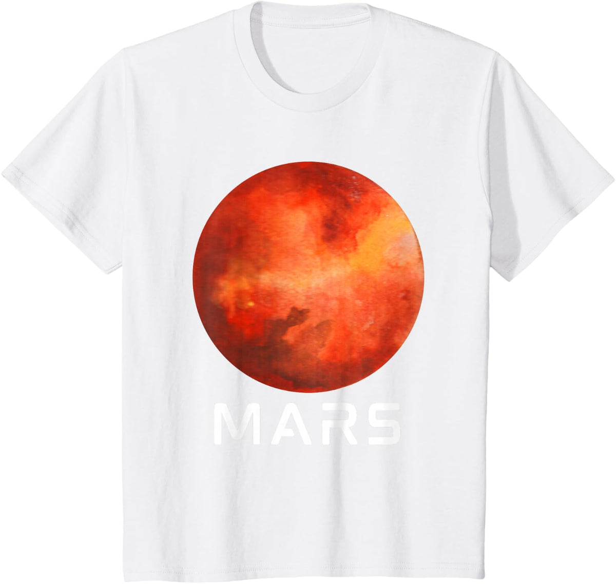 Solar System Planet Mars Outer Space T-Shirt - White