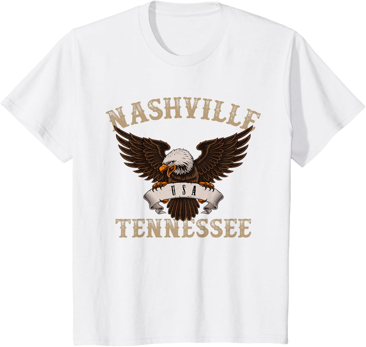 Nashville Tennessee USA Bald Eagle T-Shirt - White
