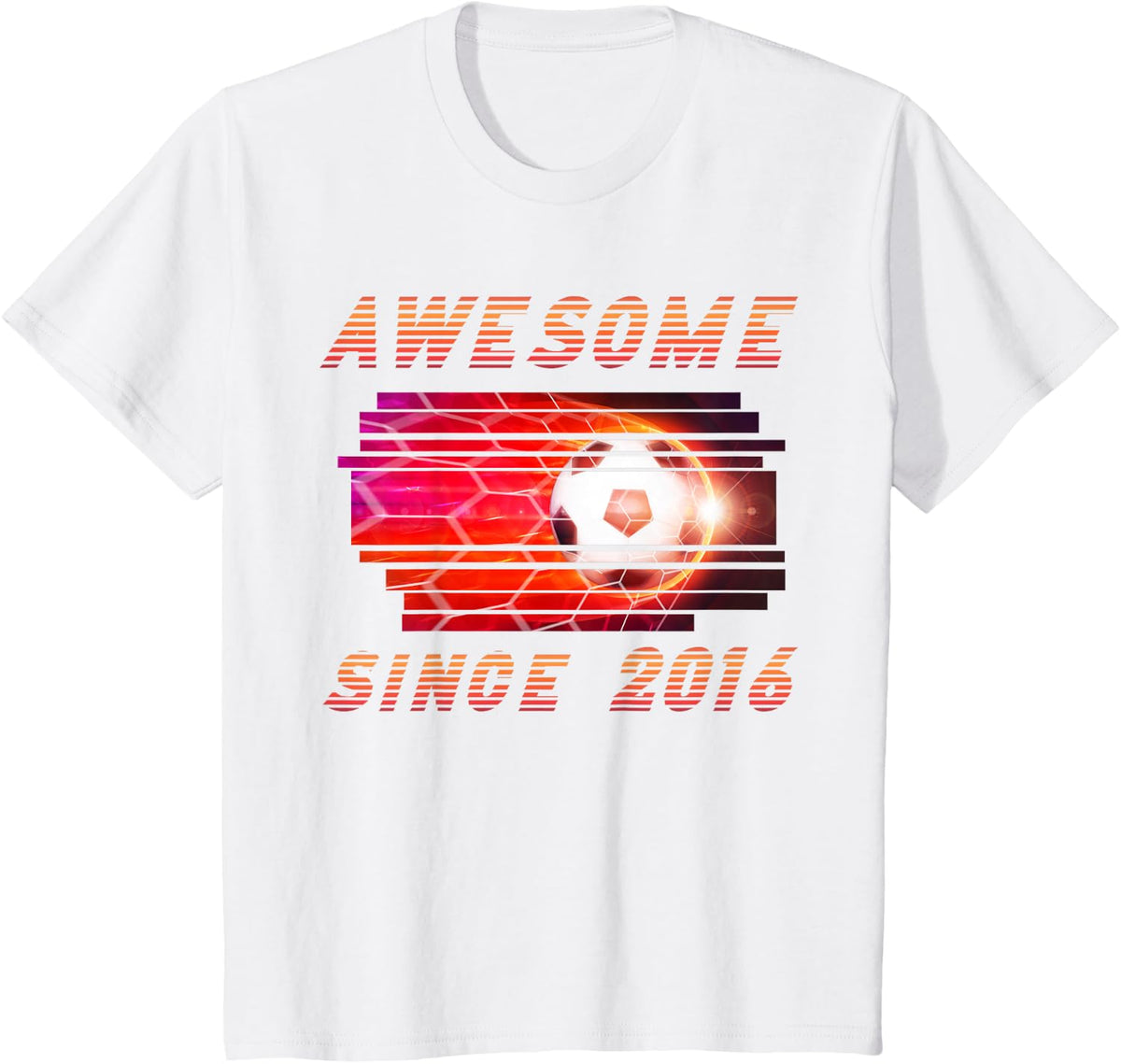 My 7th Birthday Soccer, Awesome since 2016 for Boys & Girls T-Shirt - White