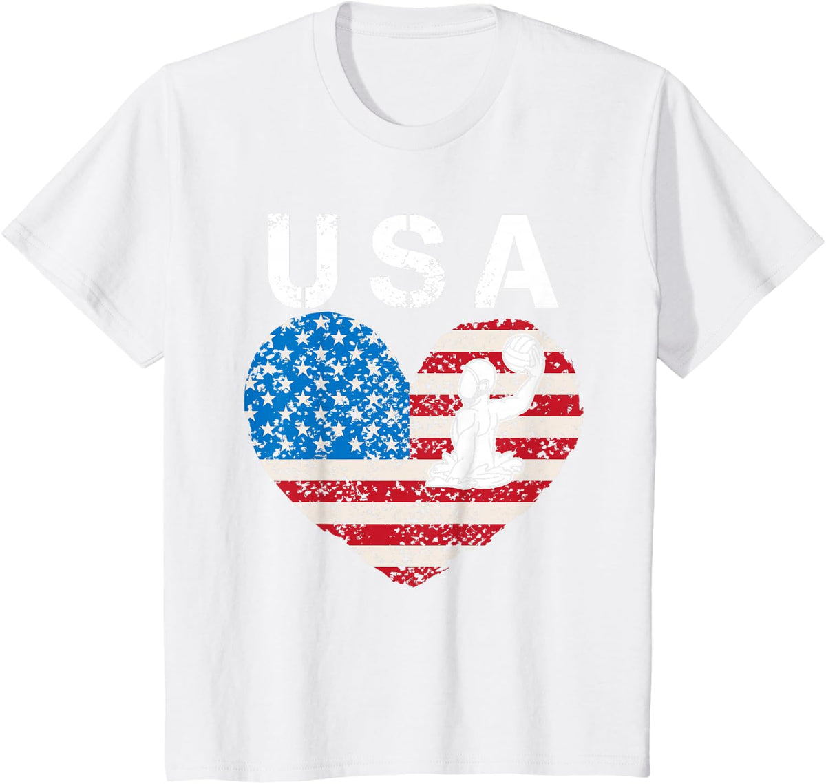 Water polo USA team American flag US Water polo men women T-Shirt - White