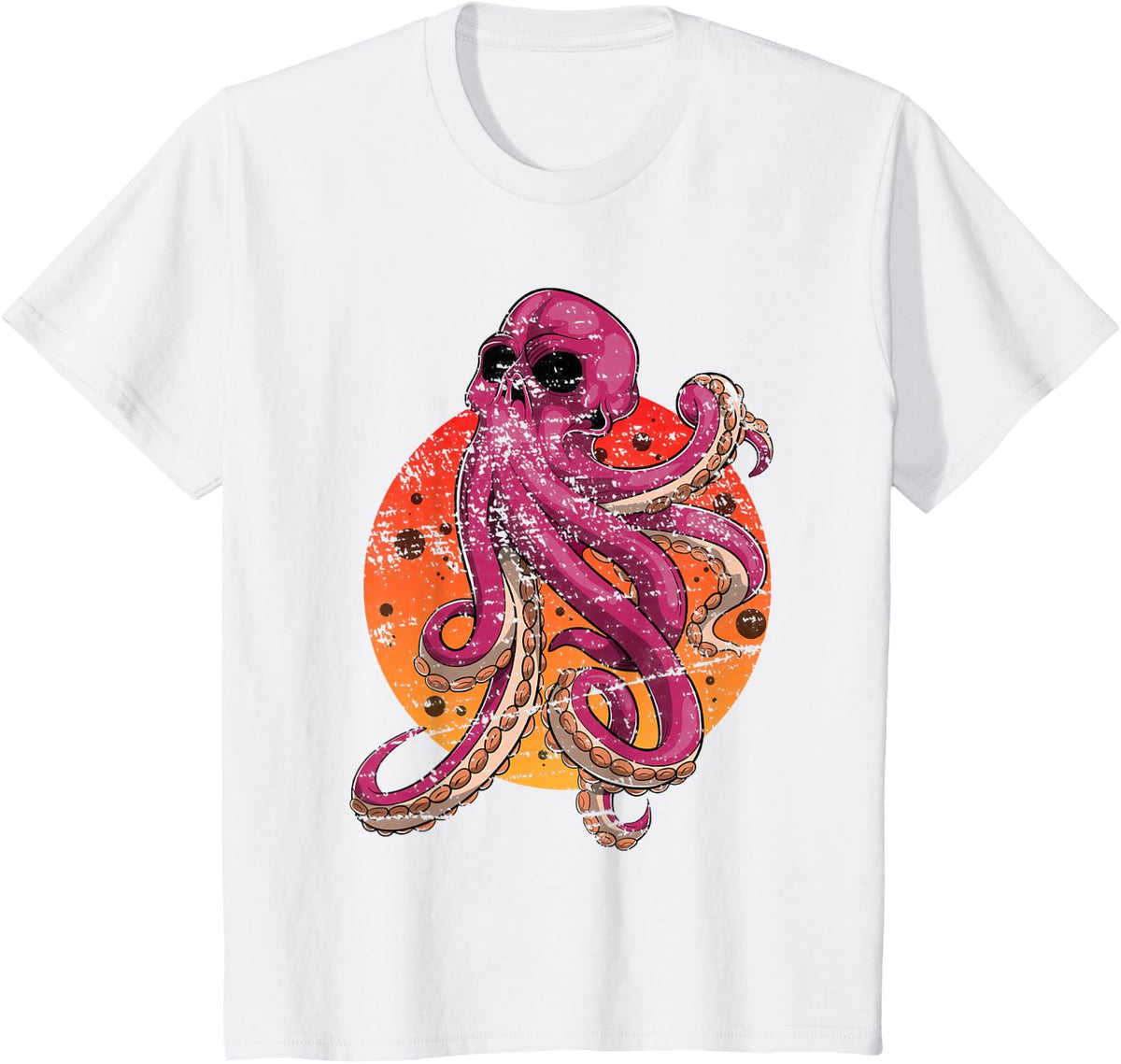 Skeleton Octopus T-Shirt - White
