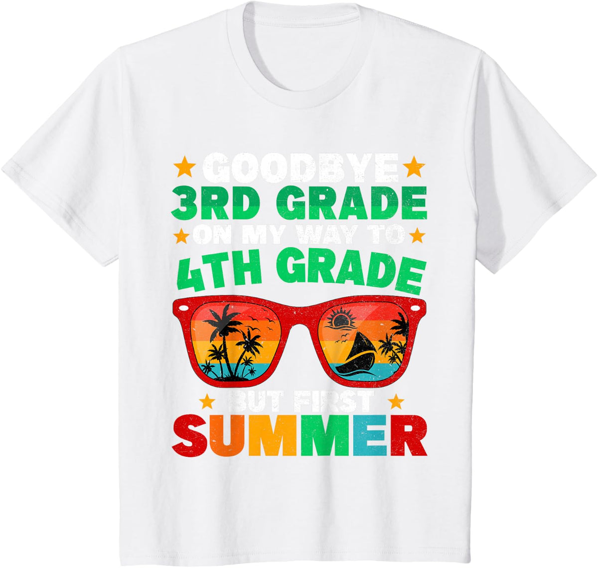 Goodbye 3rd Grade First Summer Graduation Last Day Boys T-Shirt - White