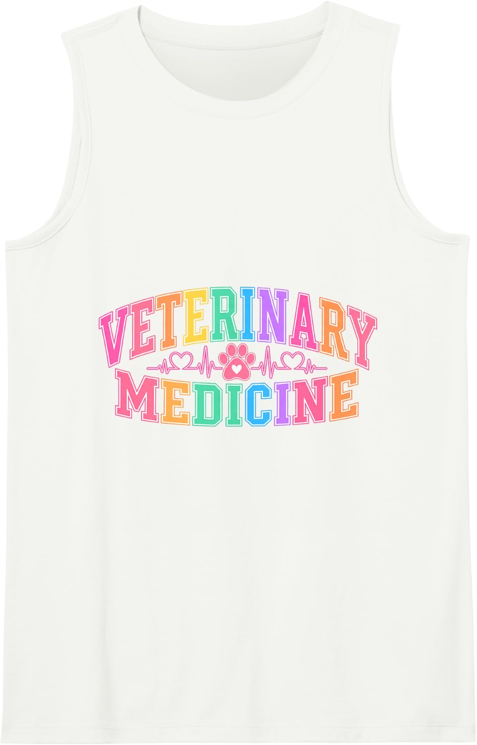 Veterinary Medicine Sleeveless Tank Top - White