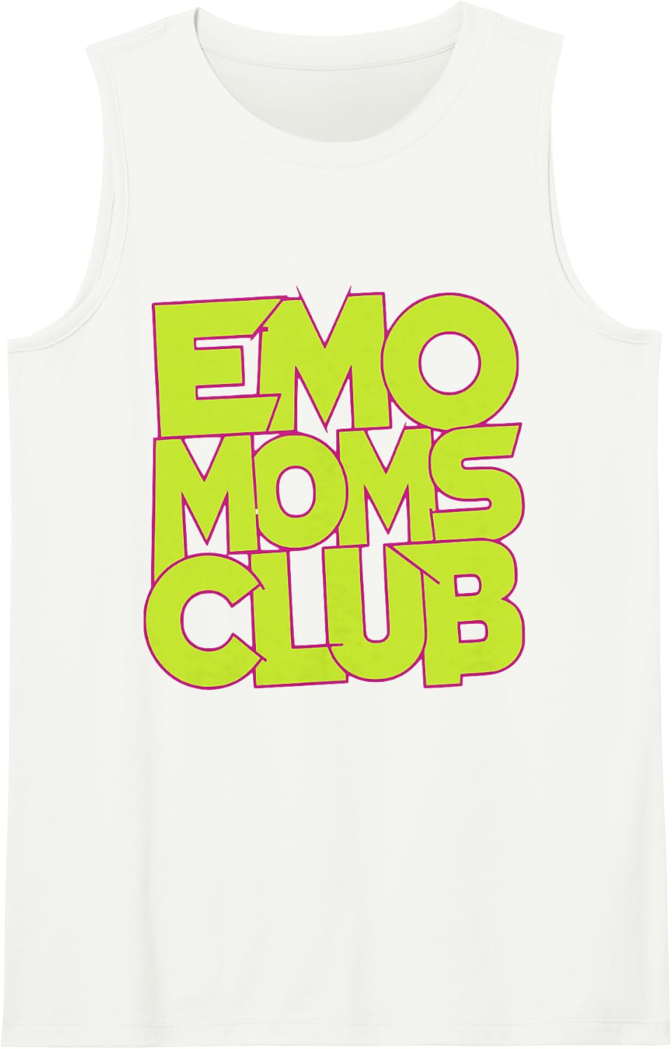 Emo Moms Club Alternative Motherhood Punk Rock Mama Sleeveless Tank Top - White