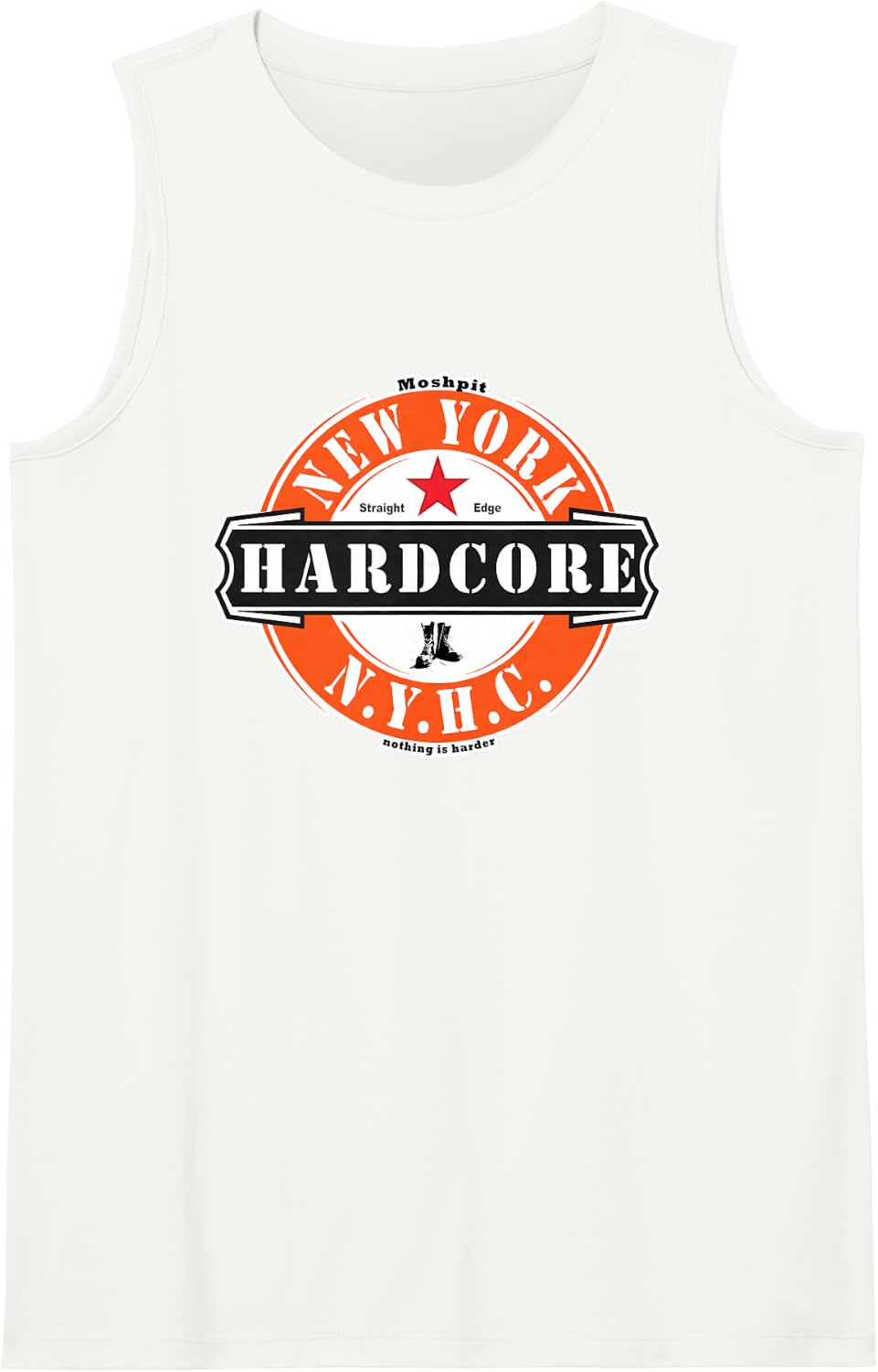 New York Hard-CORE NYHC USA Straight-Edge Music Movement Tank Top - White