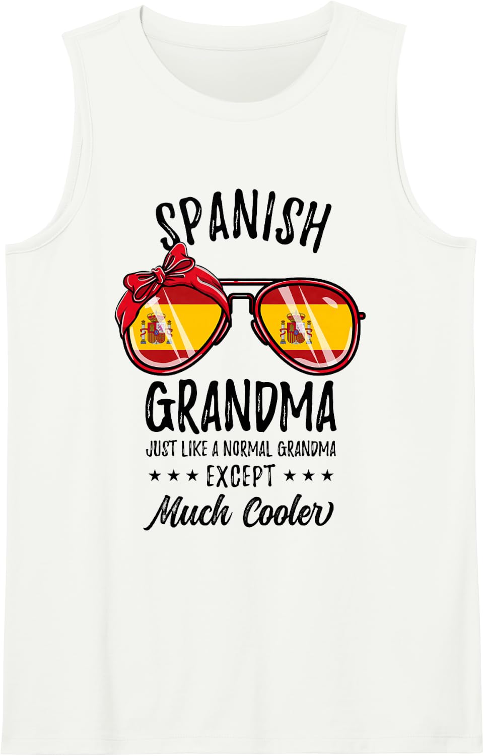 Womens Matching Spanish Grandma Tank Top - White