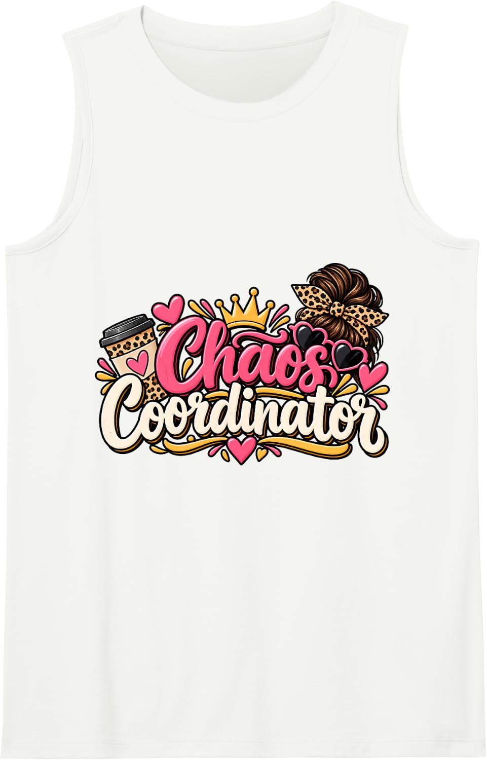 Mama - Chaos Coordinator Sleeveless Tank Top - White