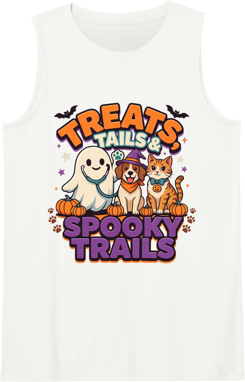 Halloween Veterinarian Sleeveless Tank Top - White