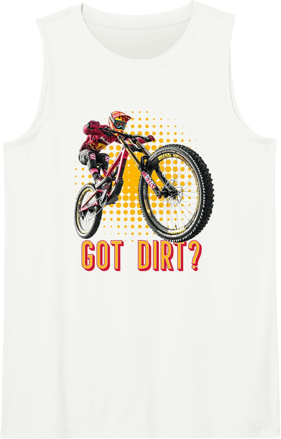 Got Dirt? Mountain Bike Retro Vintage Sleeveless Tank Top - White