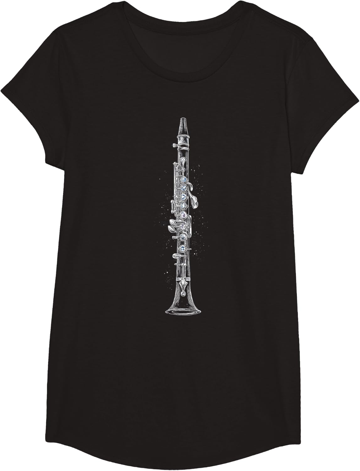 Clarinet Music T-Shirt - Girls Black