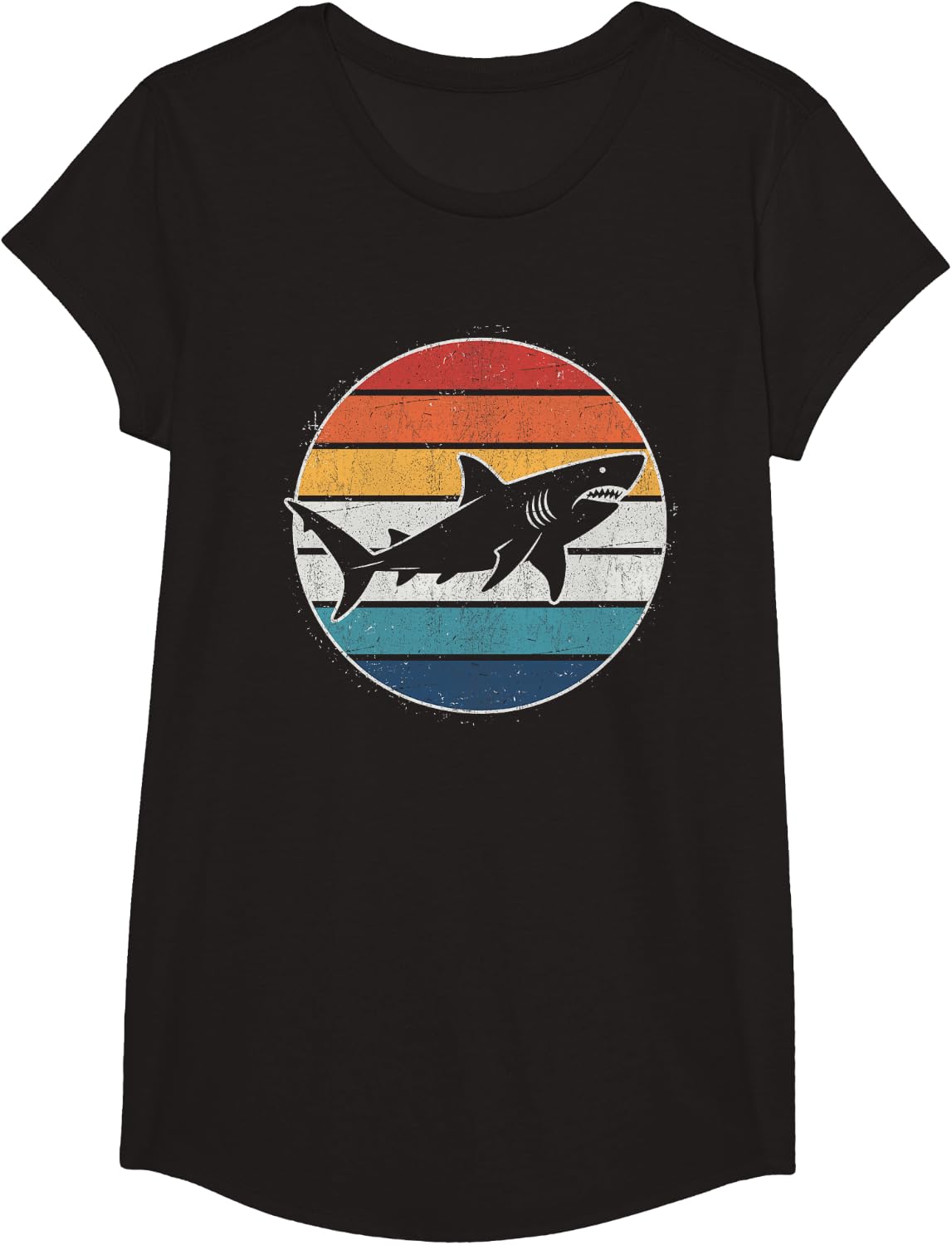 Retro Funny Shark Scuba Diving Diver for Men Women Kids Boys T-Shirt - Girls Black