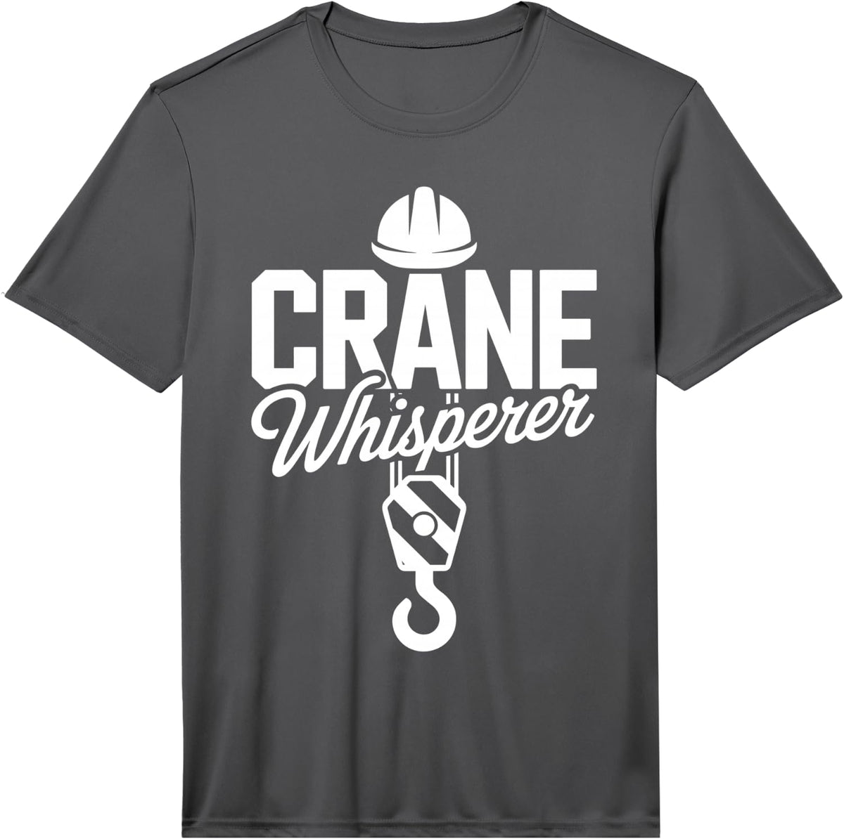 Crane Operator Art for Men Women Heavy Worker Crane Operator Performance T-Shirt - Asphalt Grey