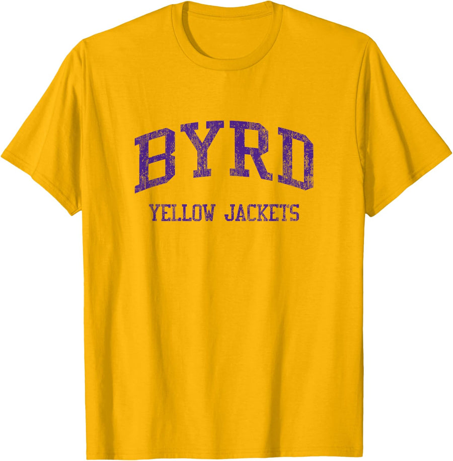 Byrd High School HS Shreveport LA Vintage Sports T-Shirt - Golden Yellow