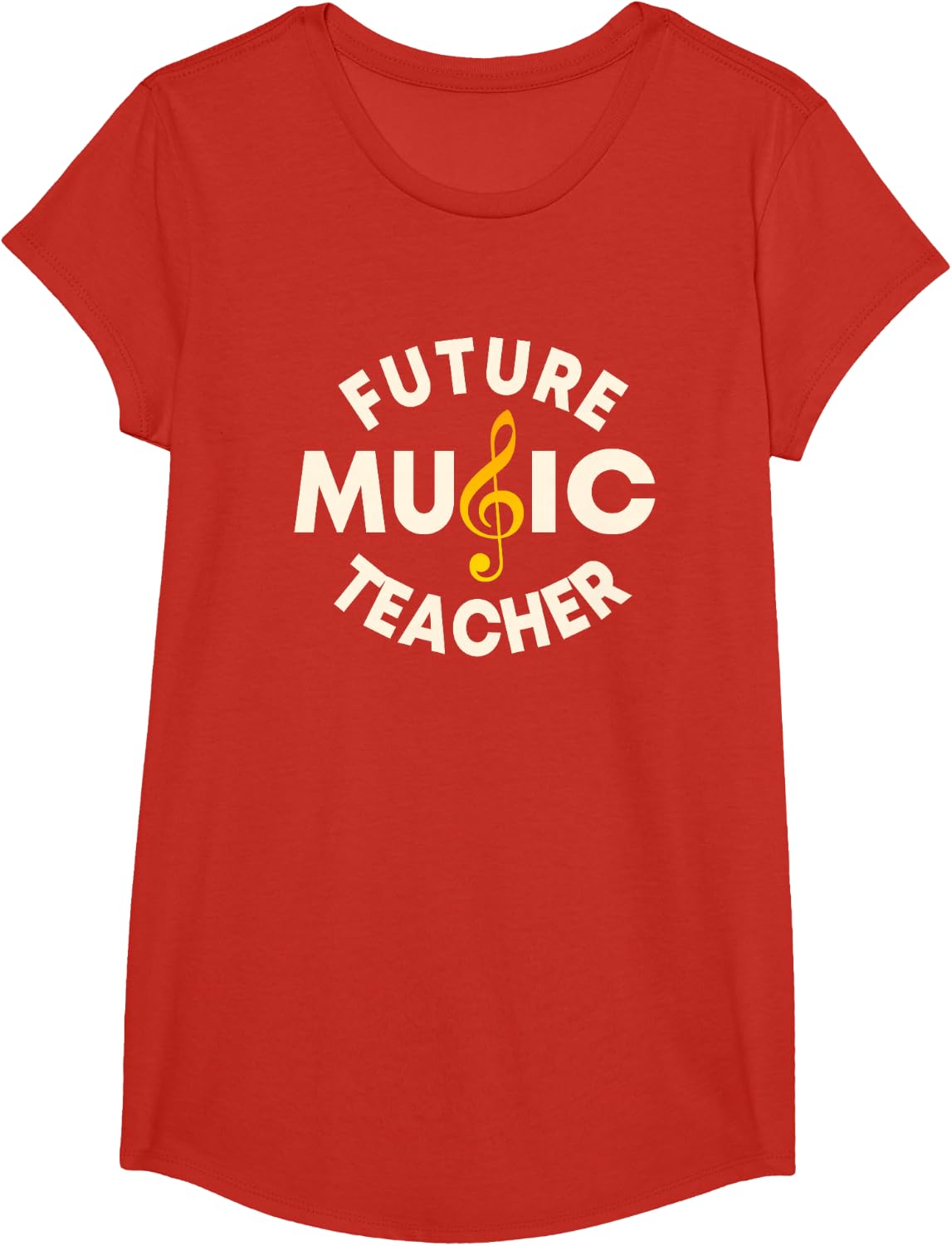 Future Music Teacher Musical School Instructor Educator T-Shirt - Girls Red