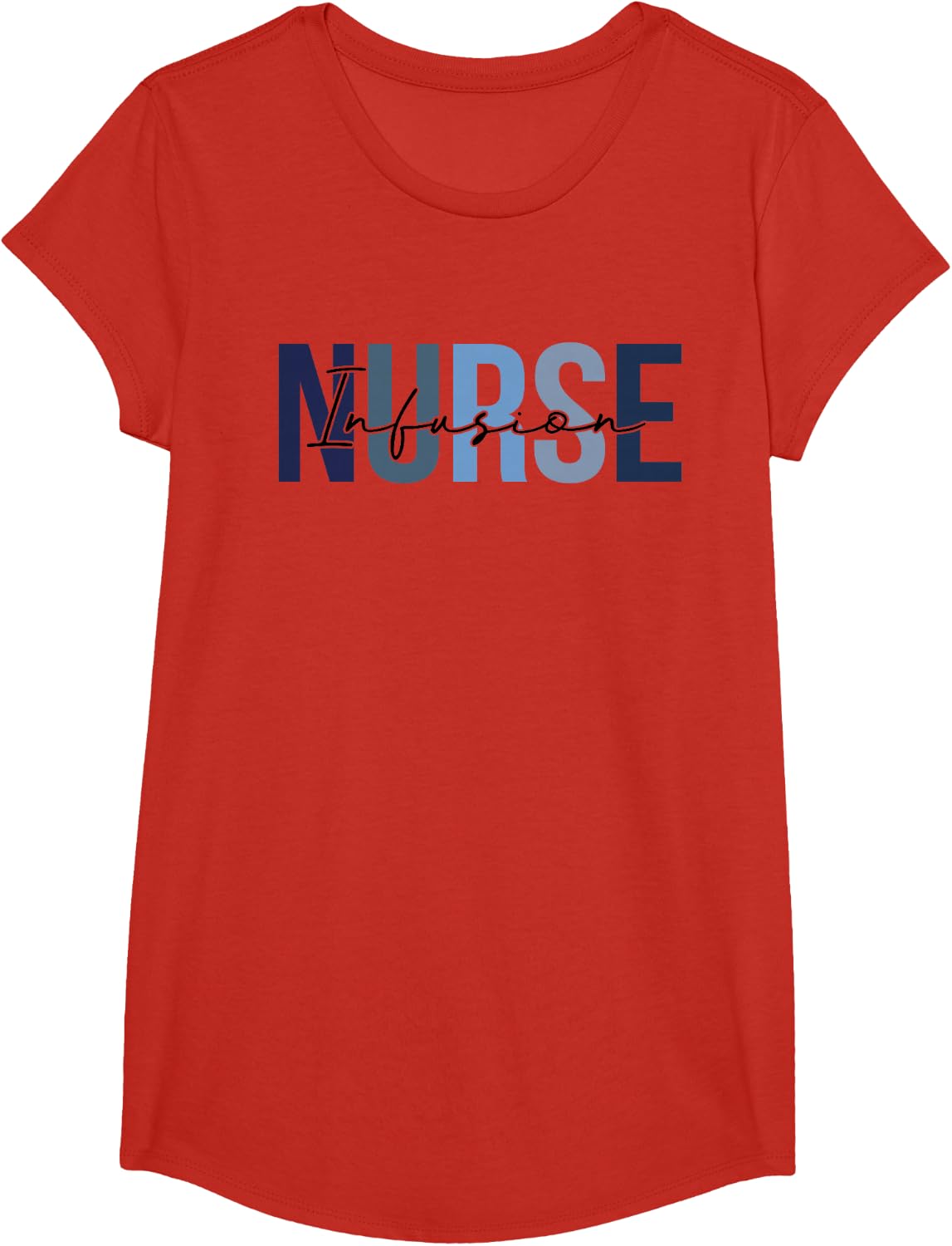 Retro Infusion Nurse Gifts Womens Nursing Apparel T-Shirt - Girls Red