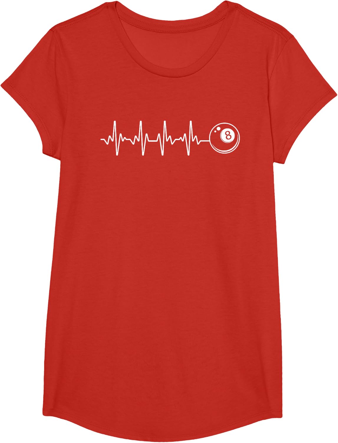 Pool Art For Men Women Billiards Lover 8 Ball Pool Player T-Shirt - Girls Red