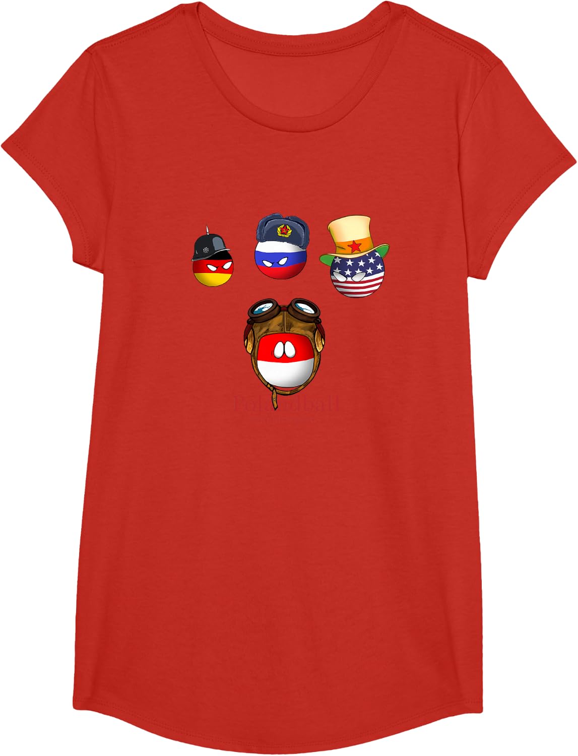 Coutnryballs T-Shirt - Girls Red