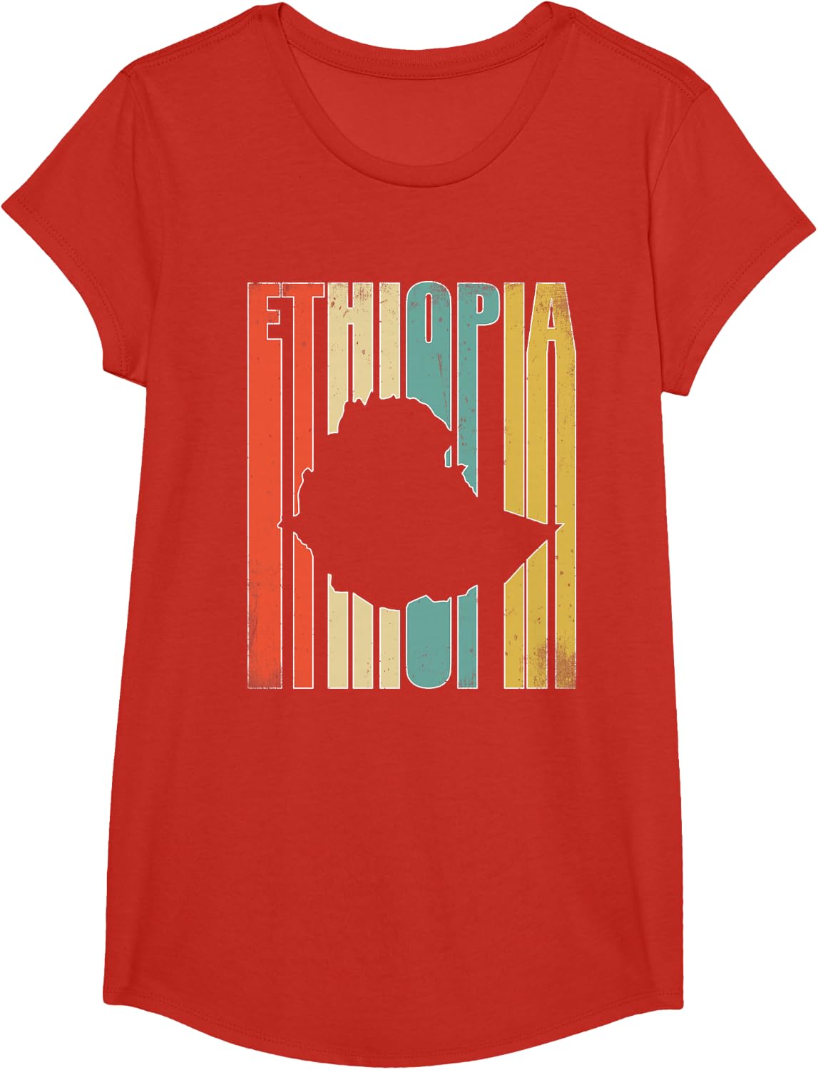 Vintage Ethiopia TShirt T-Shirt - Girls Red