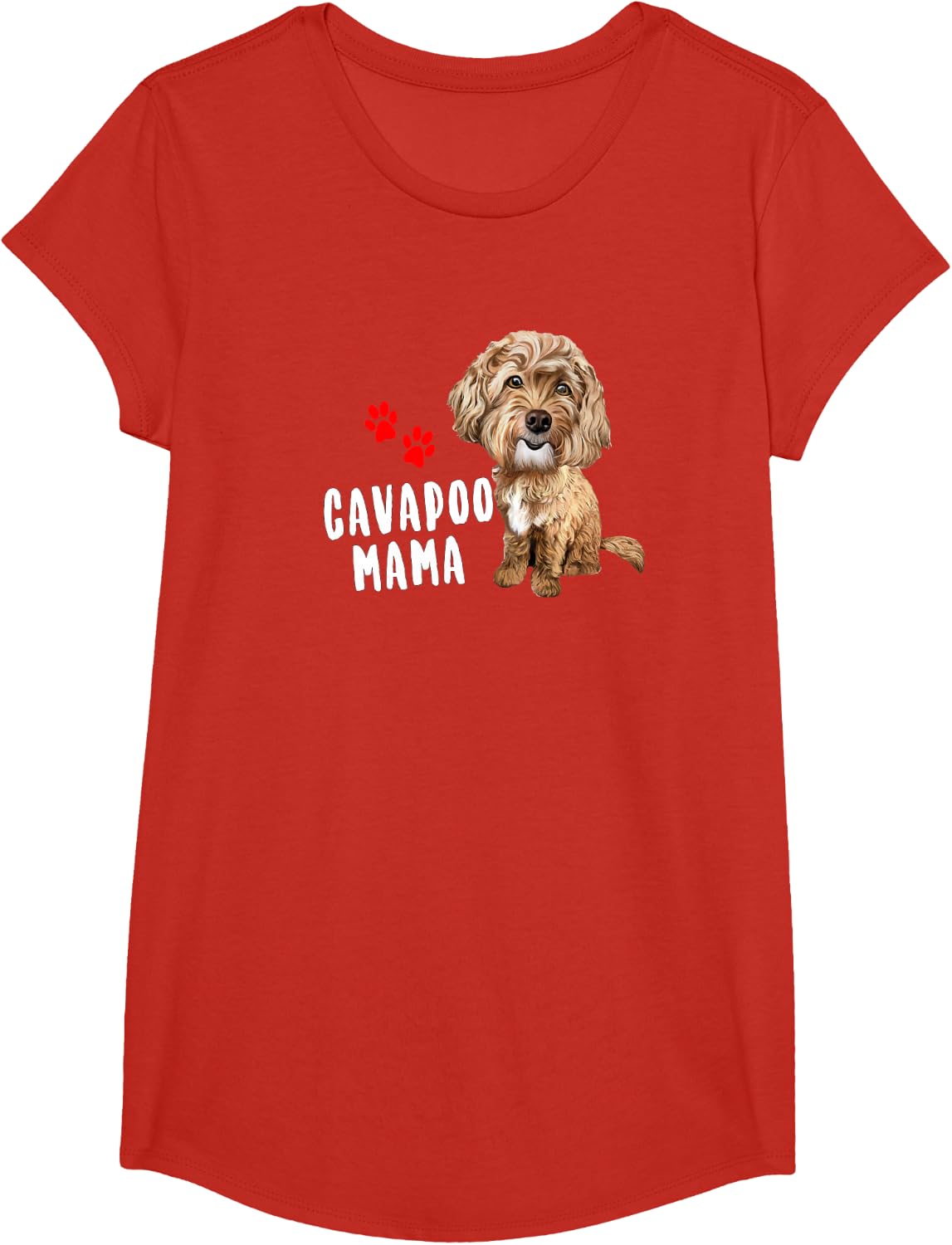 Cavapoo Lovers Cavapoo Mama T-Shirt - Girls Red
