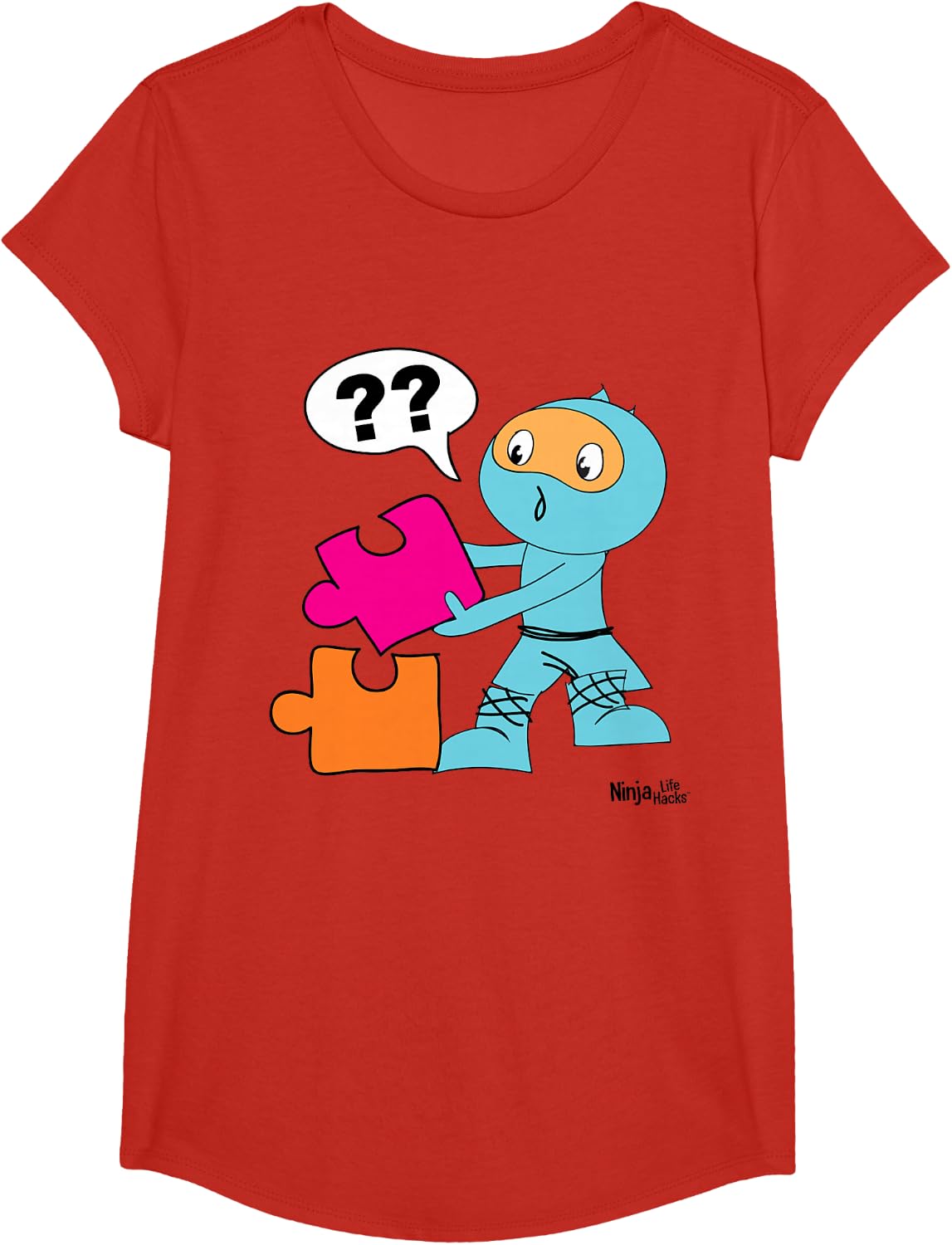 Problem Solving Ninja T-Shirt - Girls Red