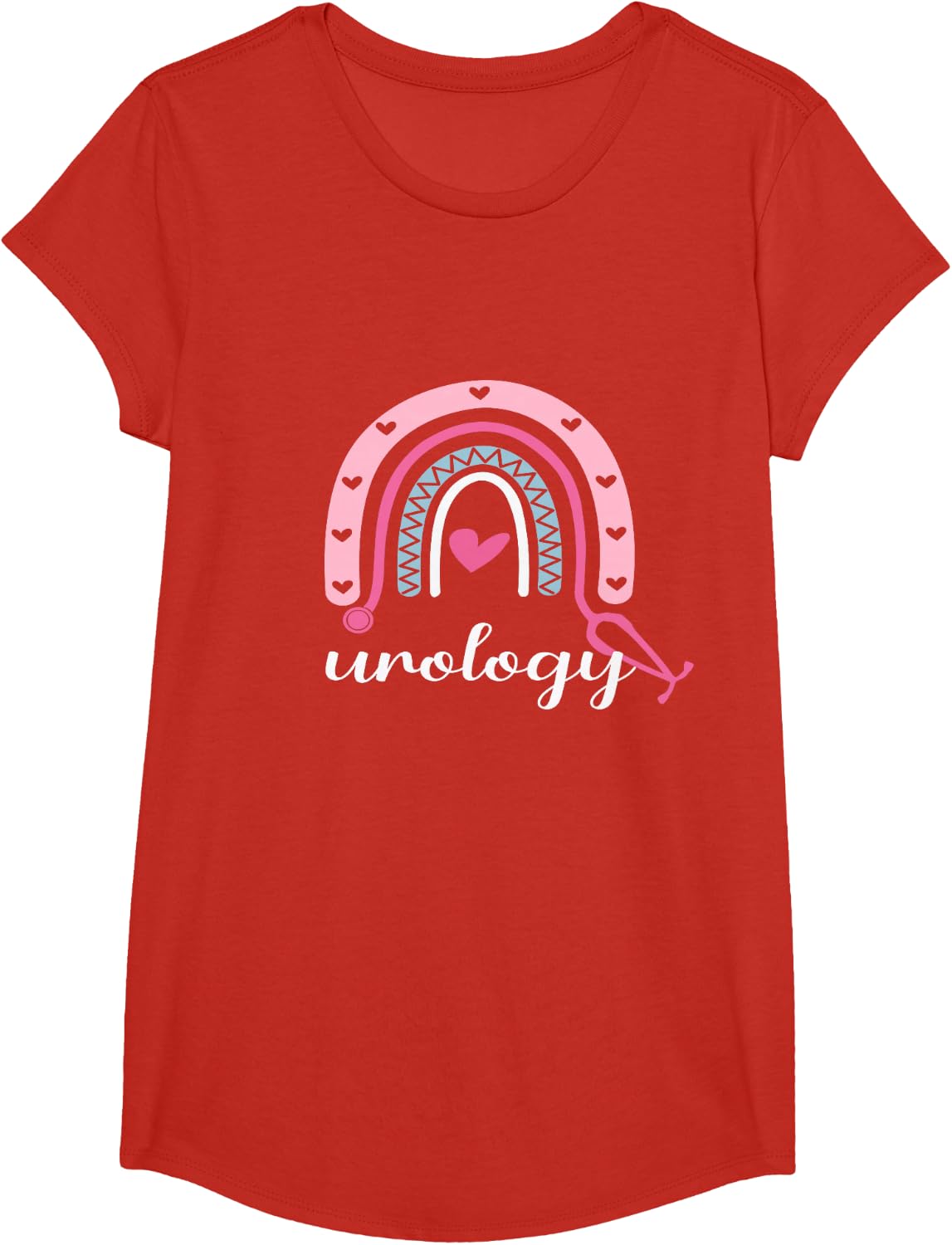 Rainbow urology Nurse T-Shirt - Girls Red