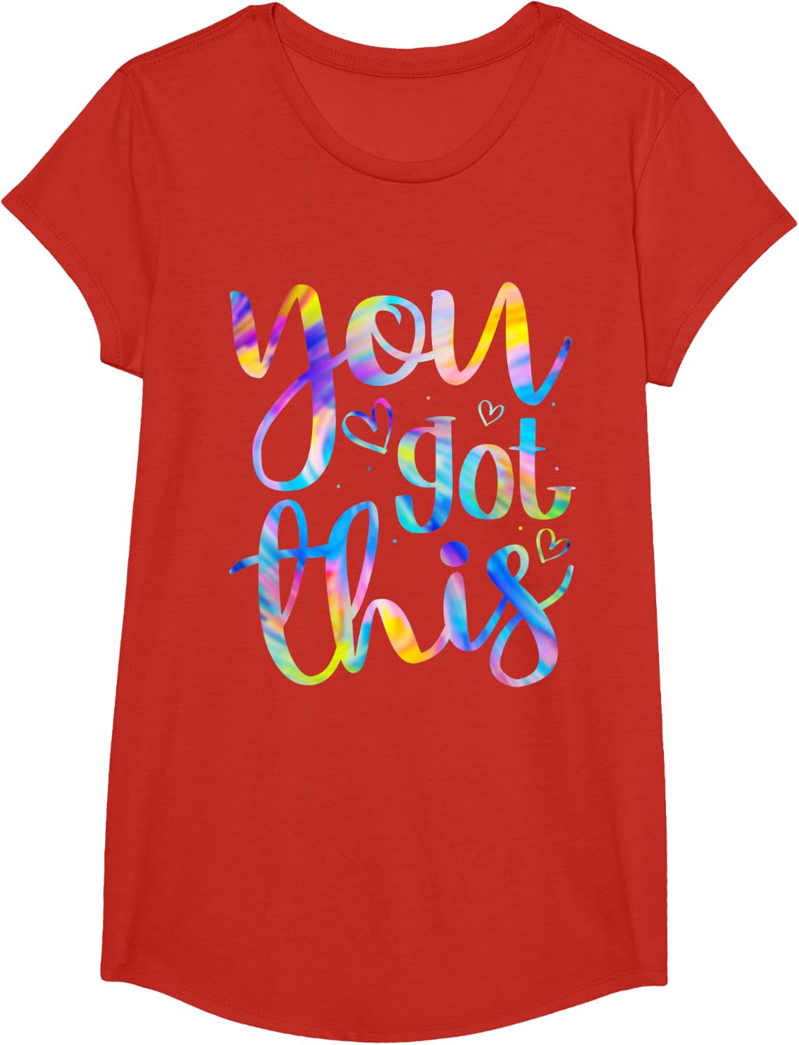 Funny Gift for Teachers and Students - Tie Dye T-Shirt - Girls Red