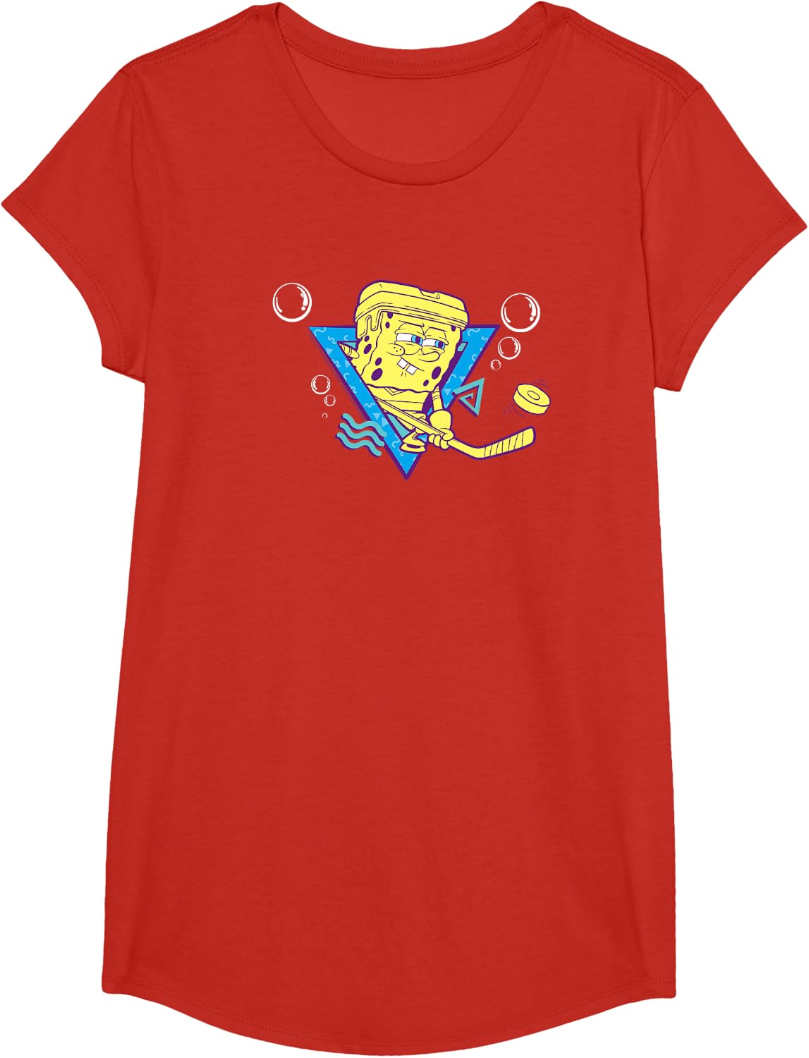 SpongeBob SquarePants Hockey Pants T-Shirt - Girls Red
