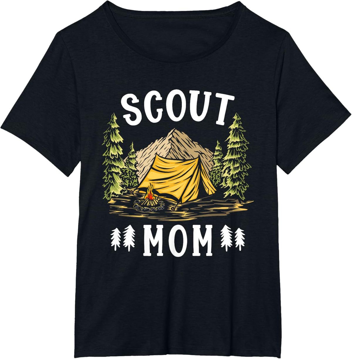 Scouting & Camping Funny Scout Mom T-Shirt - Black