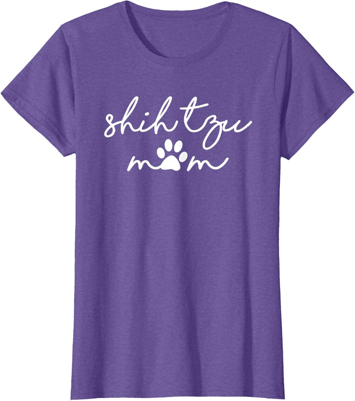 Shih Tzu Dog Mom T-Shirt - Purple Heather