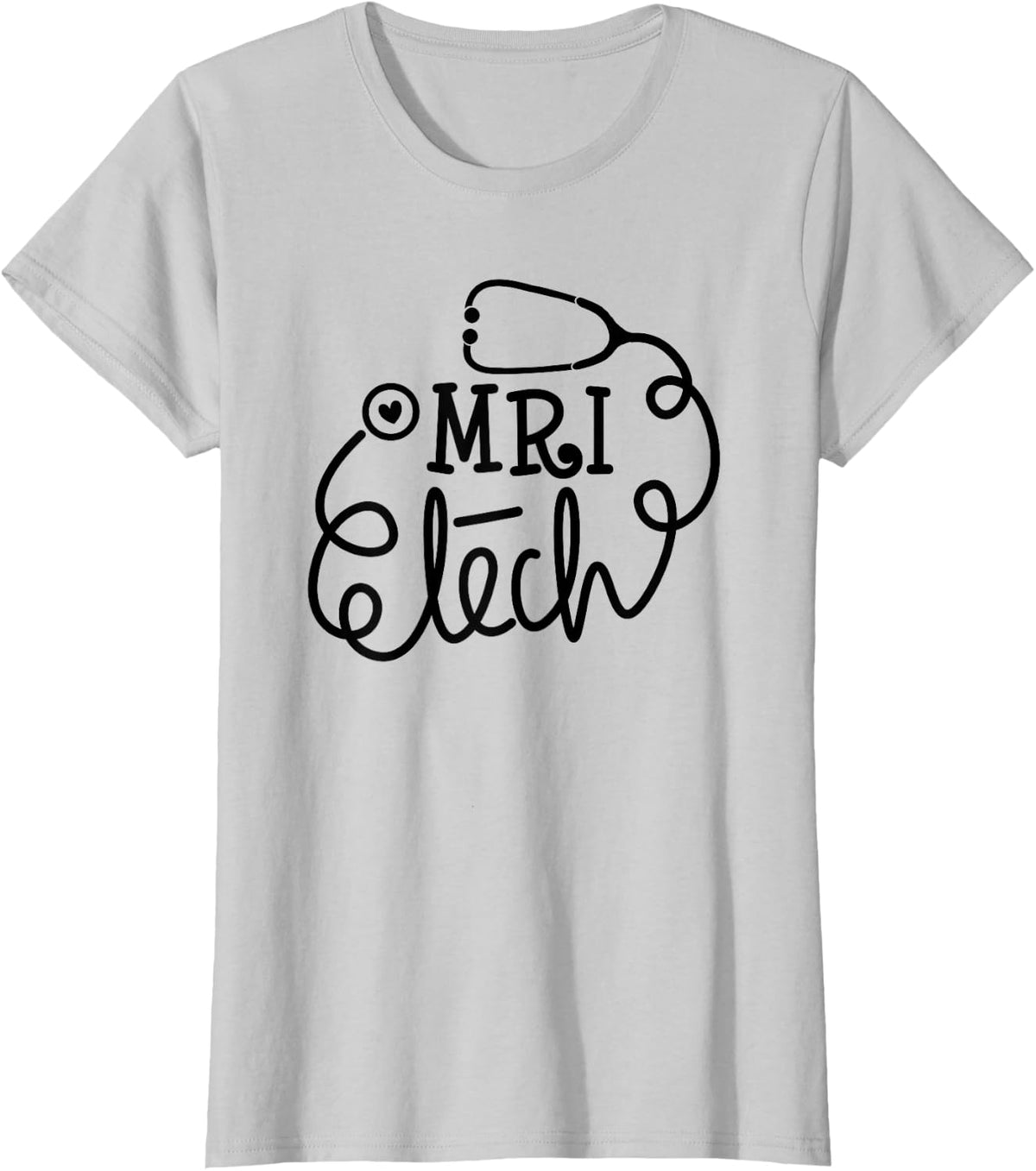 MRI Technician Magnetic Resonance Imaging Technologist Tech T-Shirt - Silver Grey