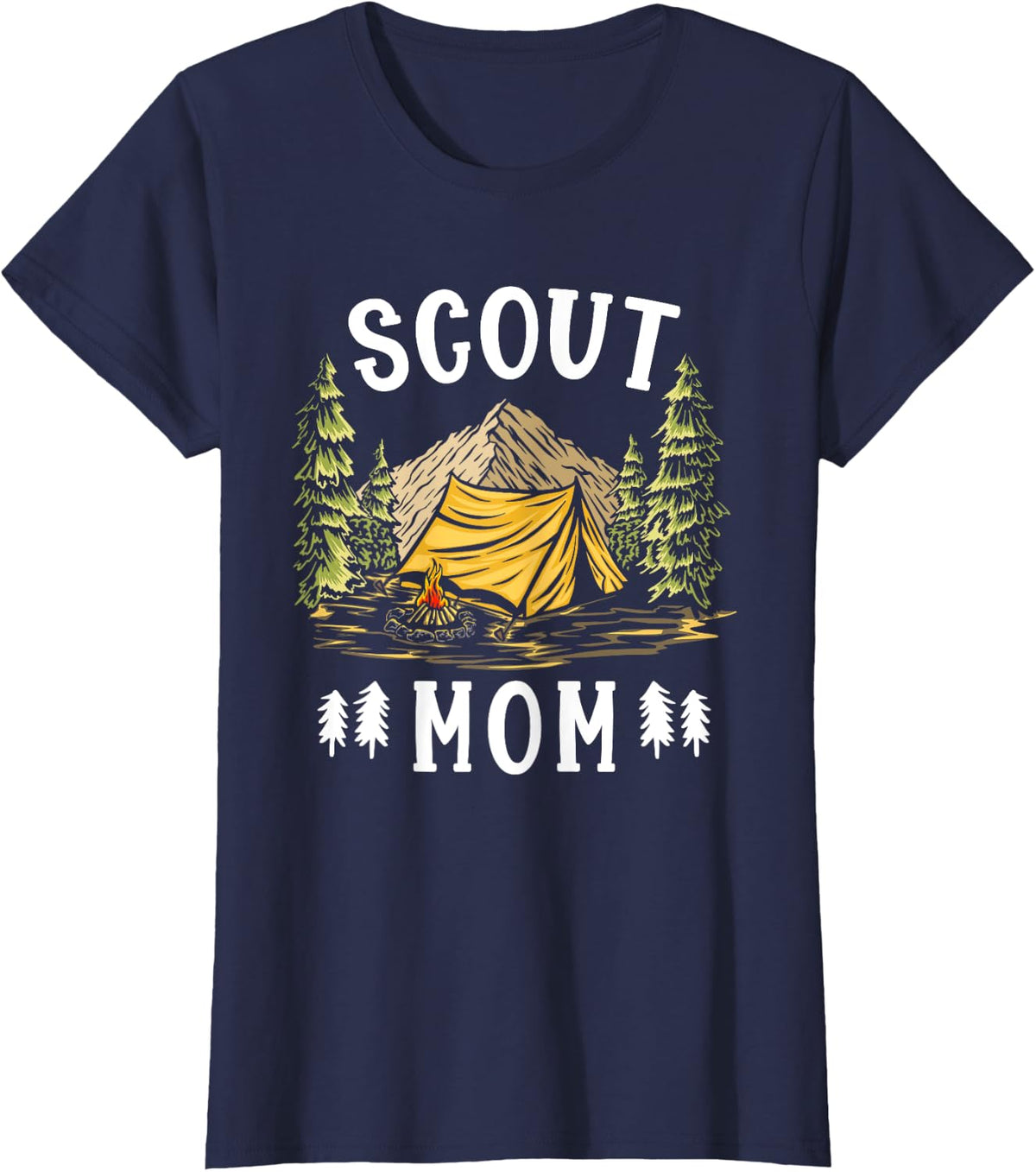 Scouting & Camping Funny Scout Mom T-Shirt - Navy Blue