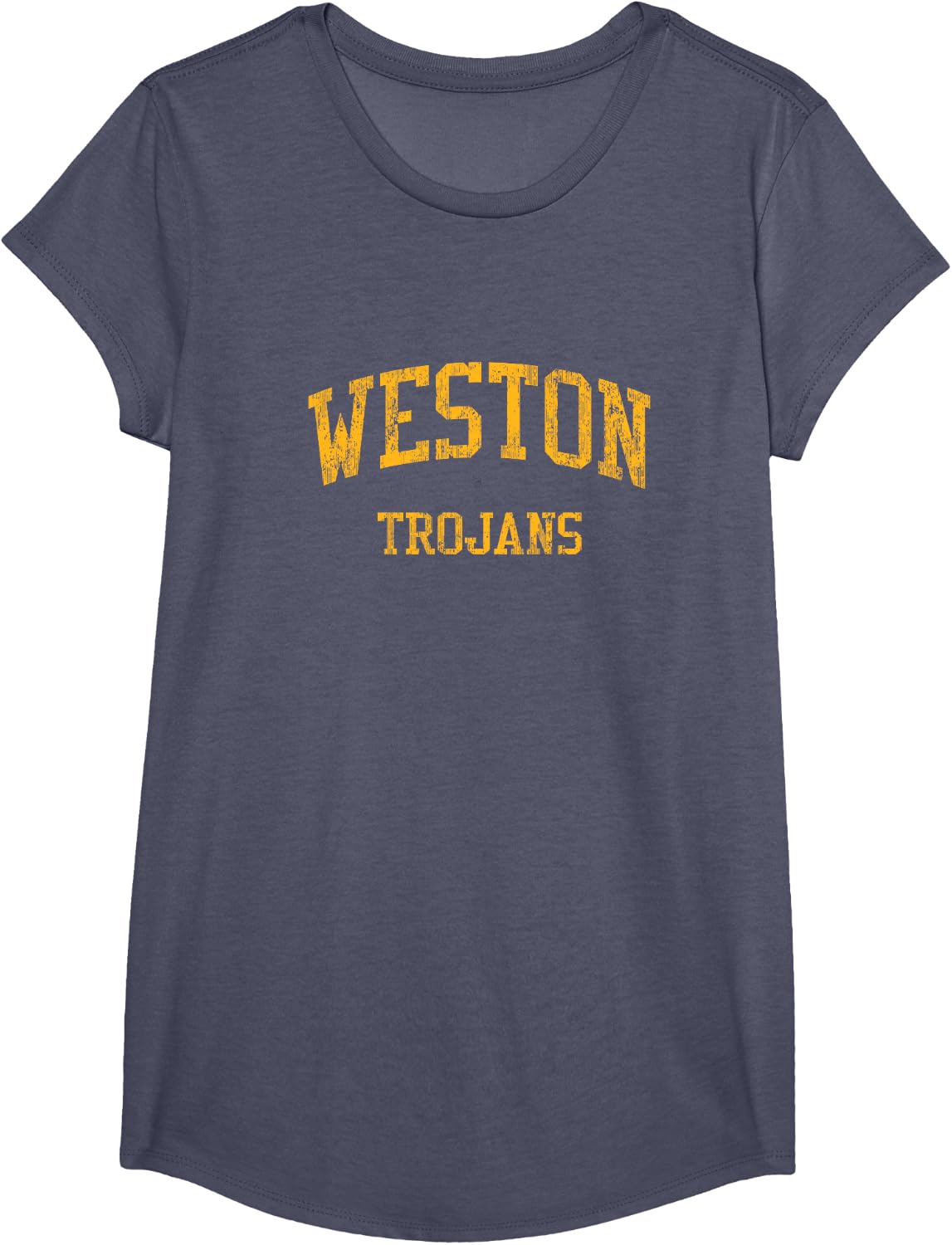 Weston High School HS Weston CT Vintage Sports T-Shirt - Girls Heather Blue