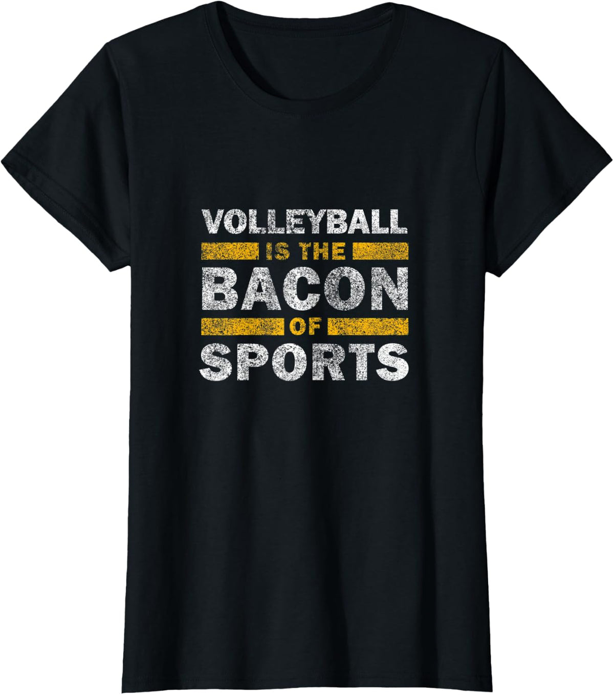 Volleyball Saying Funny - Volleyball is The Bacon of Sports T-Shirt - Black
