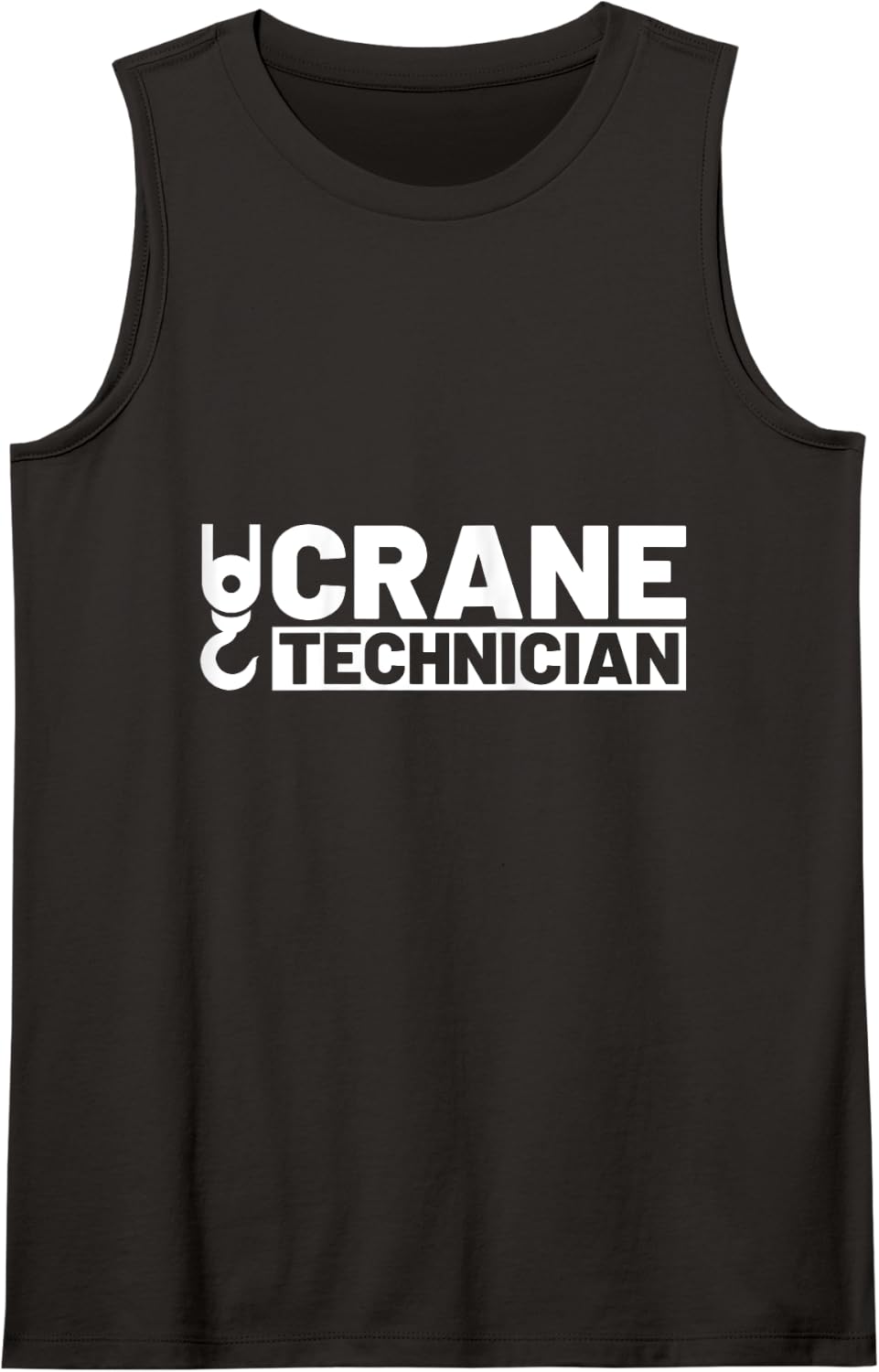 Crane Mechanic Heavy Equipment Job Title Crane Technician Tank Top - Black