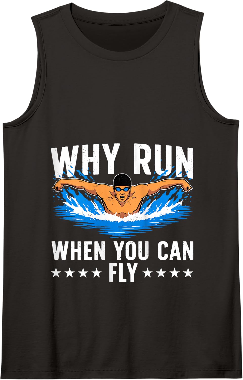 Funny Swimming Art for Men Women Swim Coach Swimmer Swimming Tank Top - Black