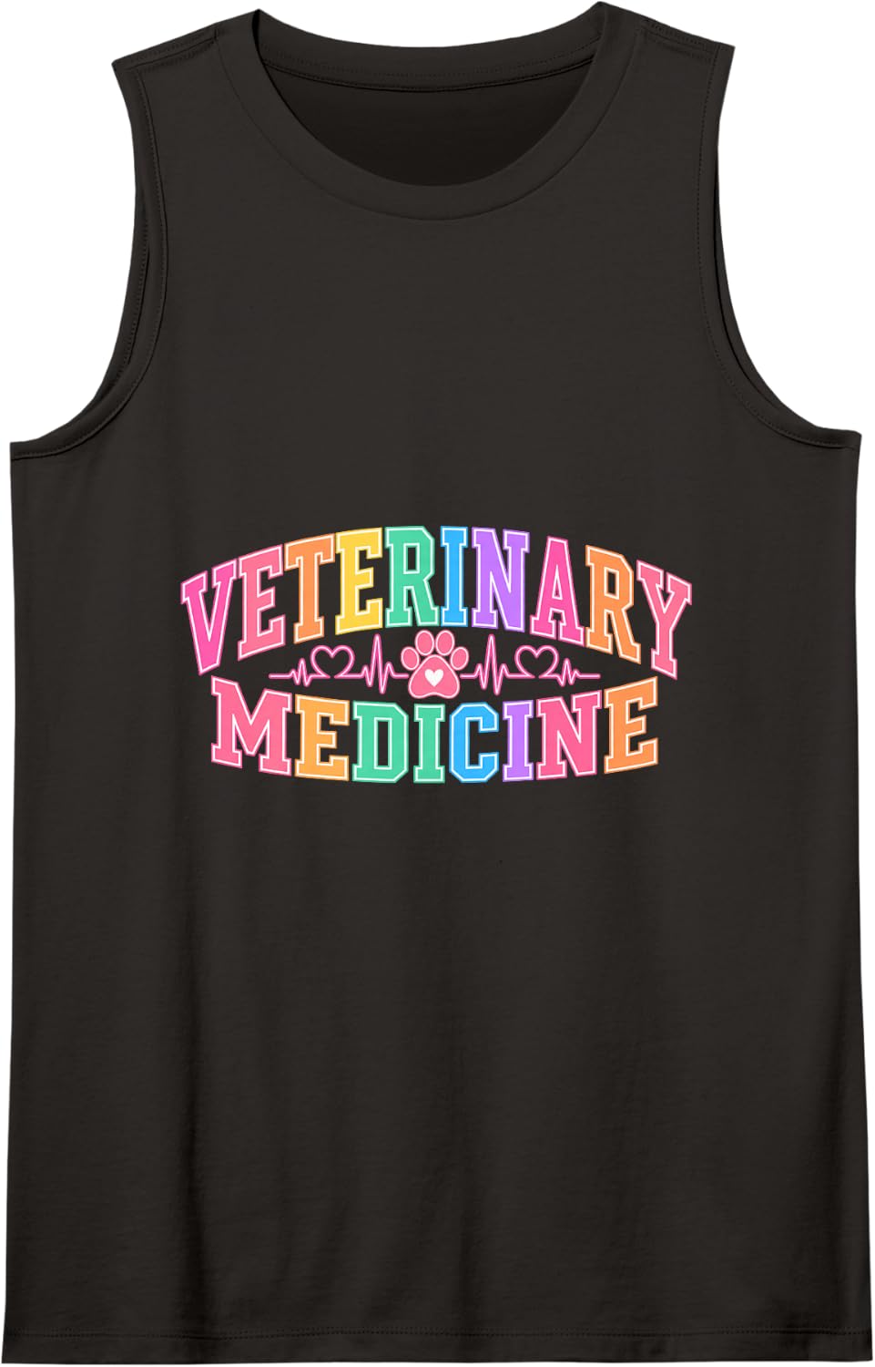 Veterinary Medicine Sleeveless Tank Top - Black