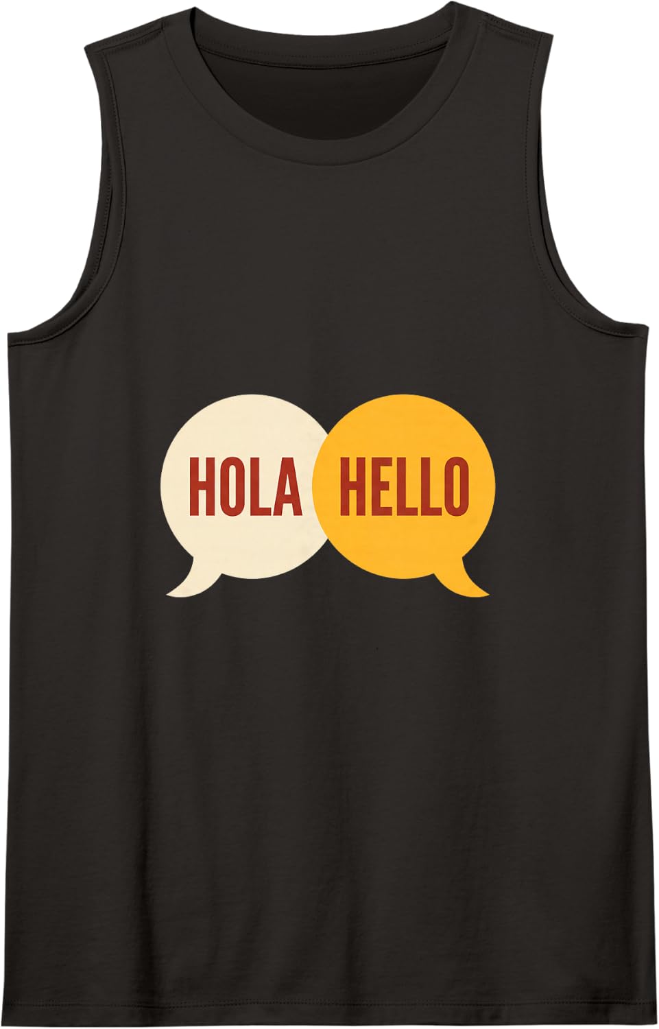Hola Hello Dual Language Teacher Team Bilingual Classroom Tank Top - Black