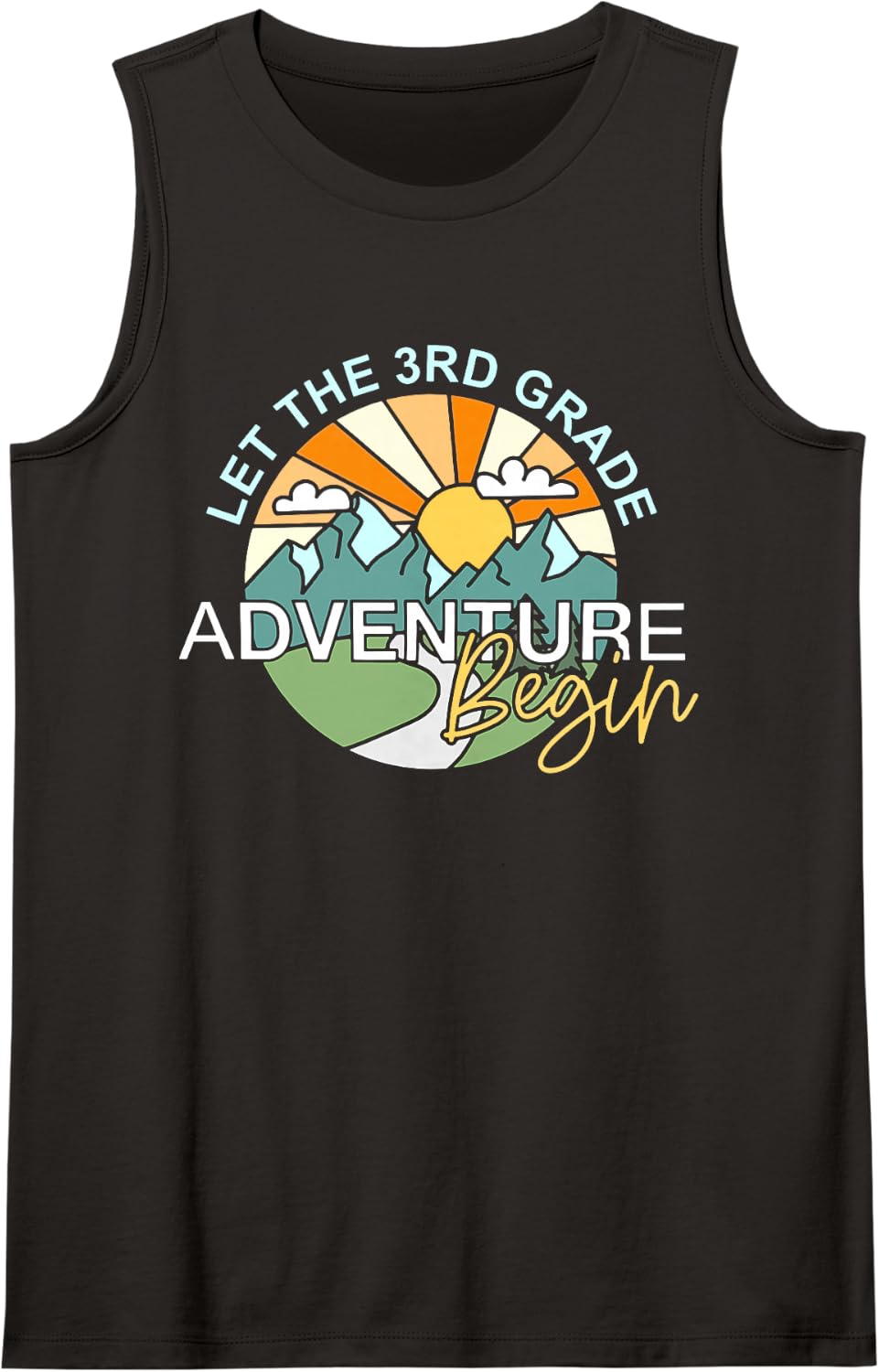 Let the 3rd Grade Adventure Begin Sleeveless Tank Top - Black