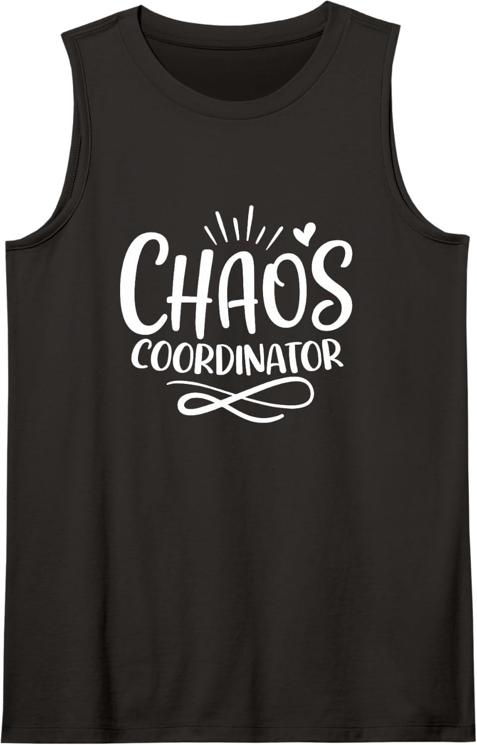 Chaos Coordinator Mom & Daughter Son Mommy & Me Matching Sleeveless Tank Top - Black