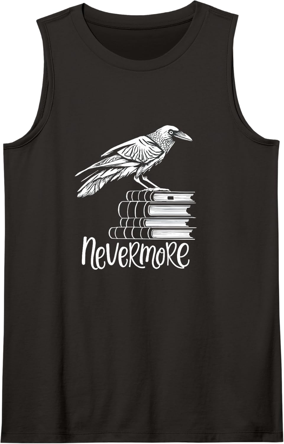Nevermore The Raven Book Lovers Dark Shinrin-Yoku Sleeveless Tank Top - Black