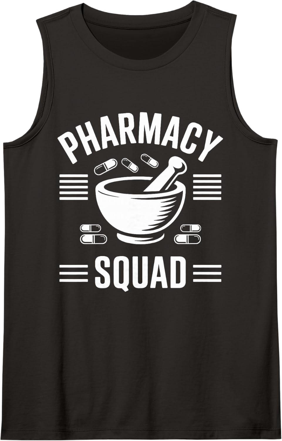 Pharmacy Squad Pharmacy Technician Sleeveless Tank Top - Black