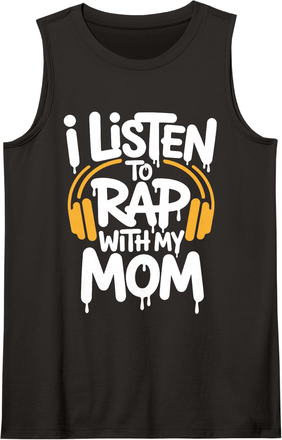 Cool Rapper Art for Men Women Rap Music Lover Hip Hop Rapper Sleeveless Tank Top - Black