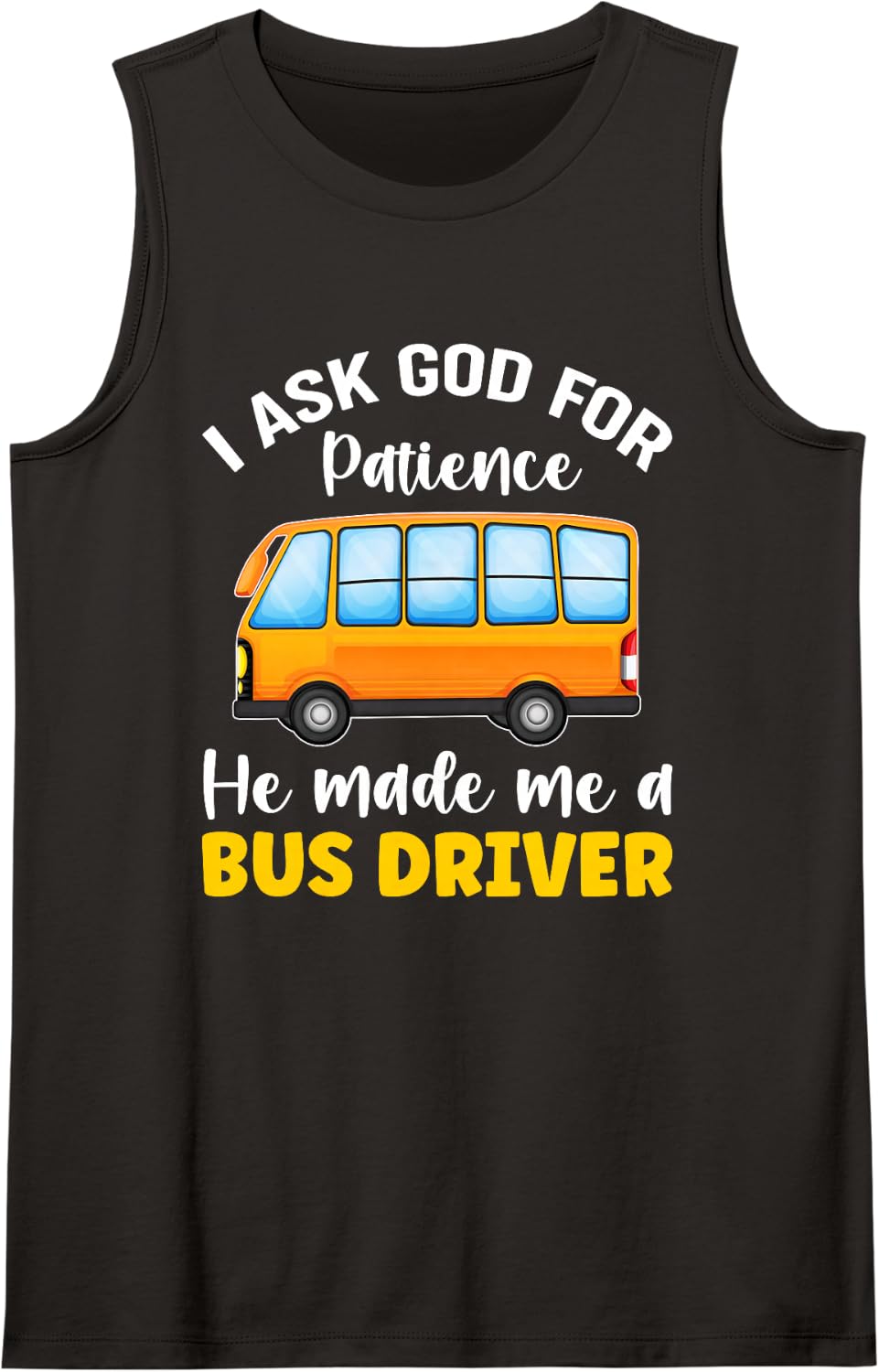 Religious School Bus Driver Bus Drivers Funny Bus Driver Sleeveless Tank Top - Black